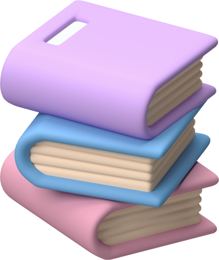 3d pile of books icon illustration for education