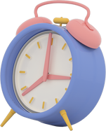 3D Alarm Clock Illustration 